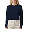 Cropped Long Sleeve Tee Navy