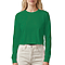 Cropped Long Sleeve Tee Safety Green