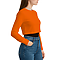 Cropped Long Sleeve Tee Safety Orange