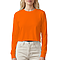 Cropped Long Sleeve Tee Safety Orange