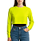 Cropped Long Sleeve Tee Safety Yellow