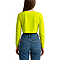 Cropped Long Sleeve Tee Safety Yellow