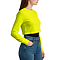 Cropped Long Sleeve Tee Safety Yellow