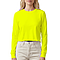 Cropped Long Sleeve Tee Safety Yellow