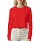 Cropped Long Sleeve Tee True Red
