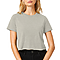 Short Sleeve Cropped Tee Athletic Grey