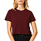 Short Sleeve Cropped Tee Burgundy