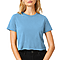 Short Sleeve Cropped Tee Carolina Blue