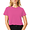 Short Sleeve Cropped Tee Charity Pink