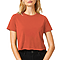 Short Sleeve Cropped Tee Coral