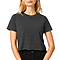 Short Sleeve Cropped Tee Dark Heather Grey
