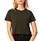 Short Sleeve Cropped Tee Dark Olive