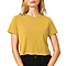 Short Sleeve Cropped Tee Gold