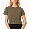 Short Sleeve Cropped Tee Heather Brown