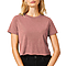 Short Sleeve Cropped Tee Heather Mauve
