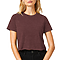 Short Sleeve Cropped Tee Heather Maroon