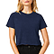 Short Sleeve Cropped Tee Heather Navy