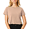 Short Sleeve Cropped Tee Heather Peach