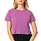 Short Sleeve Cropped Tee Hot Pink