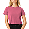 Short Sleeve Cropped Tee Heather Raspberry