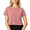 Short Sleeve Cropped Tee Heather Red