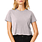 Short Sleeve Cropped Tee Heather Storm