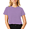 Short Sleeve Cropped Tee Heather Team Purple