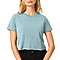 Short Sleeve Cropped Tee Ice Blue