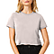 Short Sleeve Cropped Tee Natural