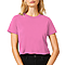 Short Sleeve Cropped Tee Neon Pink
