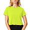 Short Sleeve Cropped Tee Neon Yellow