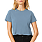 Short Sleeve Cropped Tee Ocean Blue
