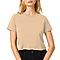 Short Sleeve Cropped Tee Peach