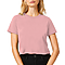 Short Sleeve Cropped Tee Powder Pink