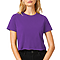 Short Sleeve Cropped Tee Purple