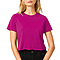 Short Sleeve Cropped Tee Raspberry
