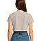 Short Sleeve Cropped Tee Sand back