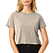 Short Sleeve Cropped Tee Sand