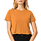 Short Sleeve Cropped Tee True Orange
