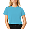 Short Sleeve Cropped Tee Turquoise