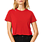 Short Sleeve Cropped Tee True Red