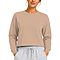 Crewneck Cropped Sweatshirt Camel