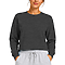 Crewneck Cropped Sweatshirt Dark Heather Grey