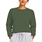 Crewneck Cropped Sweatshirt Military Green