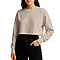Crewneck Cropped Sweatshirt Sand