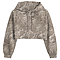 Fleece Pullover Cropped Hoodie Camouflage