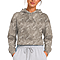 Fleece Pullover Cropped Hoodie Camouflage