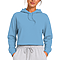 Fleece Pullover Cropped Hoodie Carolina Blue