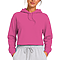 Fleece Pullover Cropped Hoodie Charity Pink