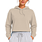 Fleece Pullover Cropped Hoodie Dust
